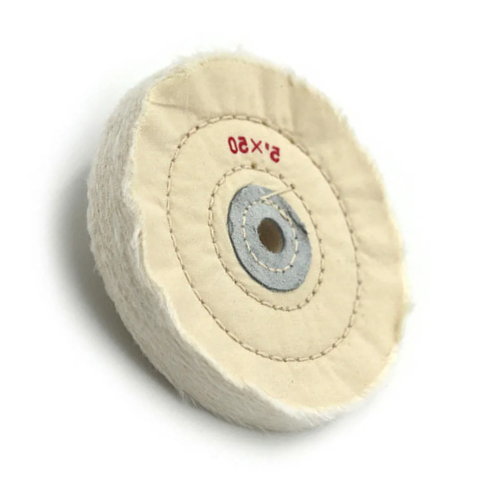 5inch Cotton Buffing Wheel White Polishing Disc Waxing Pads Buff For Bench Grinder Tools For Polishing Jewelry Ornaments