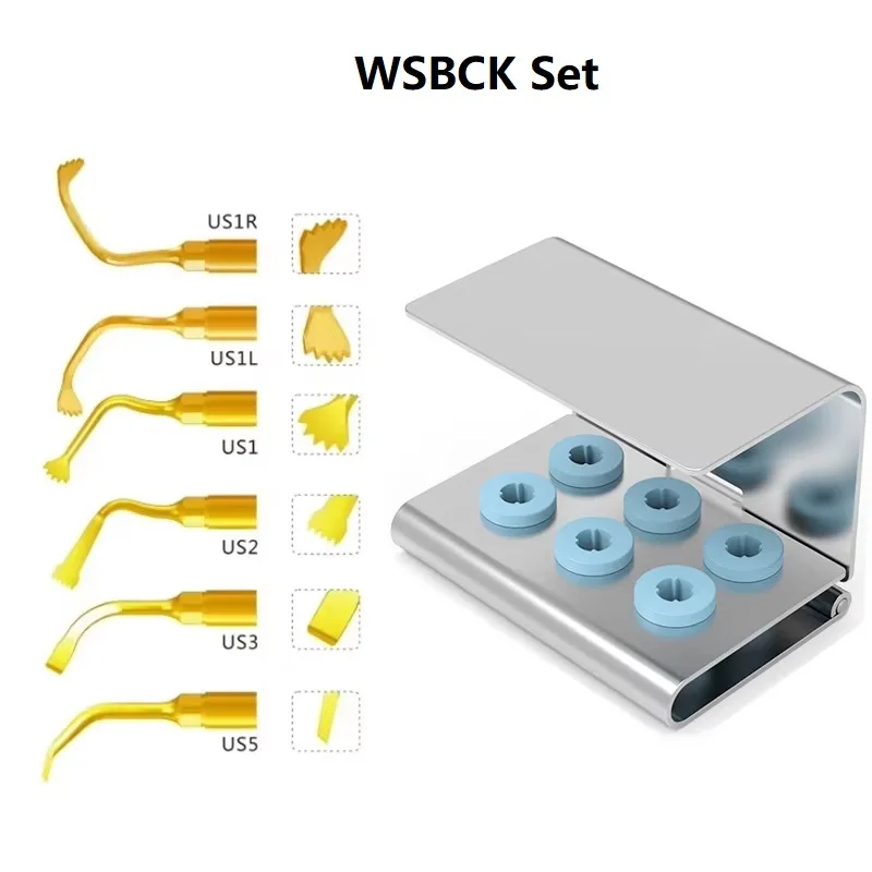 VVDental Piezosurgery Tips Kit Premium Ultraschall-Zahneinsätze mit gehärteter Metallstruktur für Woodpecker Mectron Einheiten Werkzeuge – Detail 2