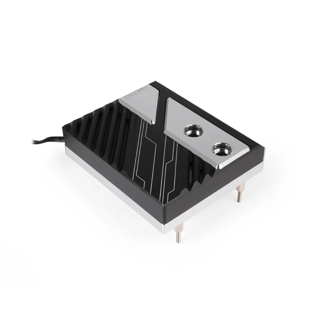 Blok wodny procesora Alphacool Apex 1, kompatybilny z chłodnicą AMD AM5, w pełni obejmuje cały gniazdo i procesor