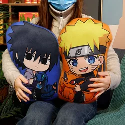 Two-dimensional Anime Naruto Peripheral Pillow Uchiha Itachi Sasuke Uzumaki Naruto Kakashi Plush Toy Double-sided Printing 45cm