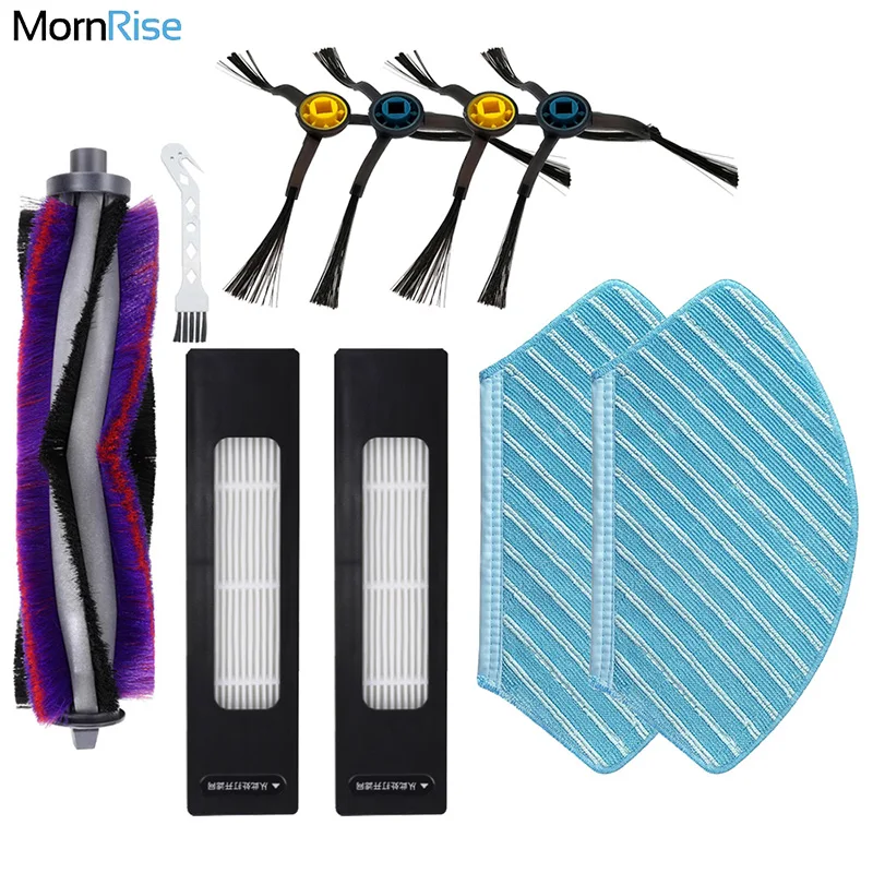ملحقات لـ Midea M7 M7 Pro، قطع غيار المكنسة الكهربائية الروبوتية، مجموعة الاستبدال، الفرشاة، فلتر HEPA، قماش الممسحة، المواد الاستهلاكية