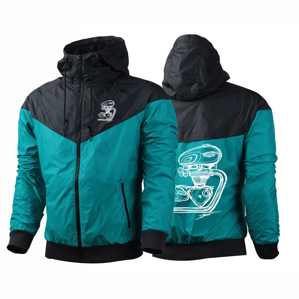 Motorcycle Engine Modified Retro The five-color windproof jacket for men is suitable for spring and autumn hoodies jacket