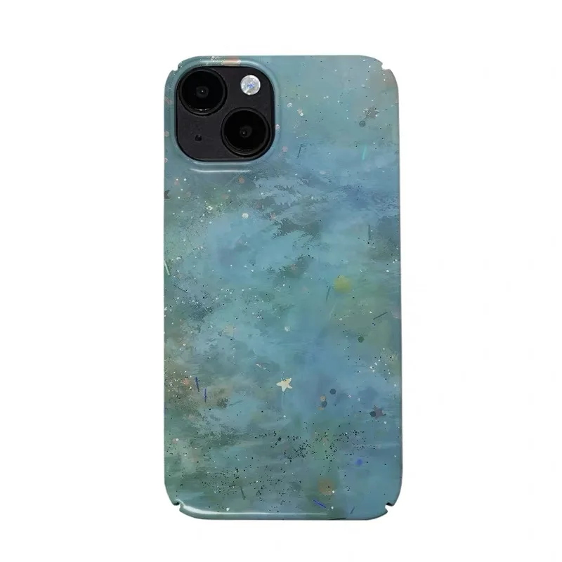 

Green Atmosphere Graffiti Stars Case for IPHONE 17 16 ProMax 15 14 Plus 13 12 MINI 11 PRO 16Plus XR XS MAX Acrylic Phone Cover
