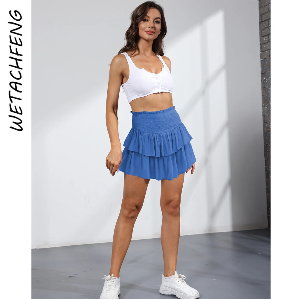 

Streetwear Y2K Pleated Mini Skirt Women's Sexy High Waist Skirt Pants Summer Pockets Lady Clothing Dance Elegant Shorts Skirts