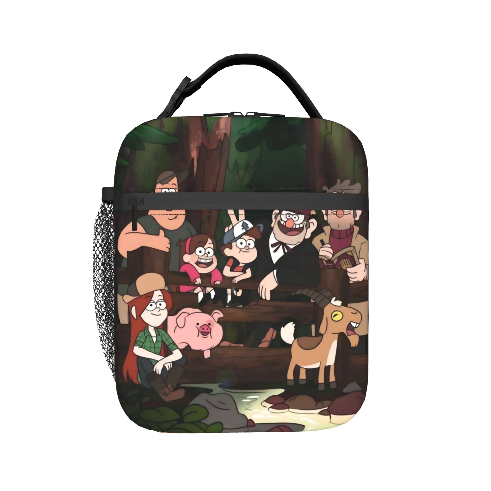 G-Gravity Falls Insulated Lunch Bag for Men Women  Food Bag Portable Cooler Thermal Bento Box For School Office