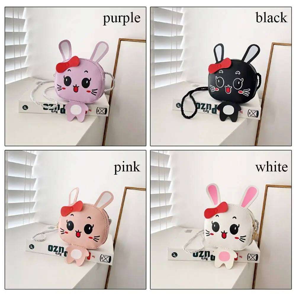 Kids Cute Rabbit Shoulder Bag Girls Crossbody Bag Messenger Bag PU Leather Small Handbag Bags Coin Purse