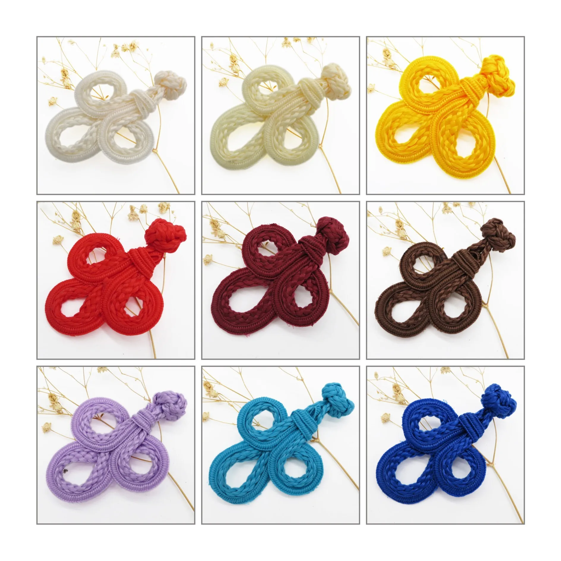 

Three-Leaf Plate Buckle Hotel Chair Cover Special 13cm Double Layer Large Three-Leaf Cheongsam Set Republic of China Style