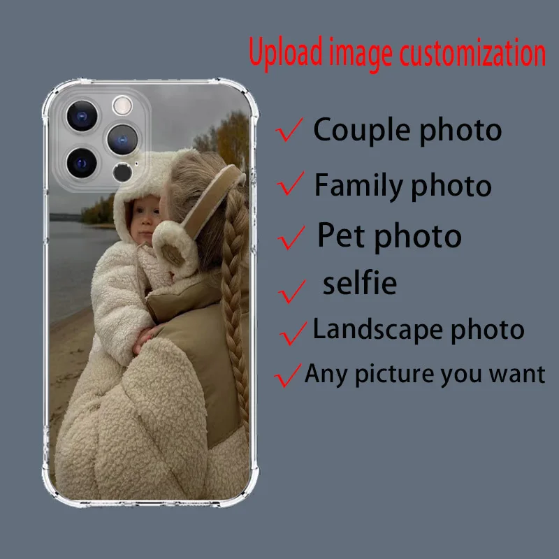 تخصيص الوالدين والطفل DIY صور غطاء من السيليكون آيفون 16 15 14 13 12 11 برو Xs ماكس 16e XR 7 8 6 6s زائد SE 2020 2022 غطاء #4