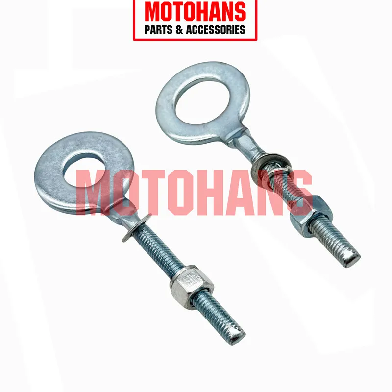 1 SET IRON MOTORCYCLE CHAIN TENSIONER ADJUSTER 13MM/18MM HOLE FOR BAJAJ BOXER CT100