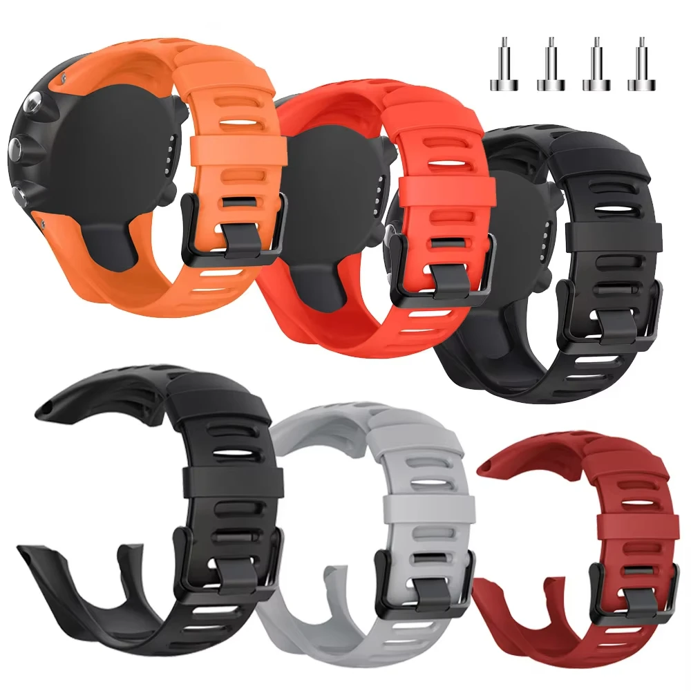 Bracelet de montre pour SUUNTO Ambit1 Ambit 2 2R 2S Ambit3 3p/3s/3, bracelet de montre en Silicone pour hommes, accessoires tournevis