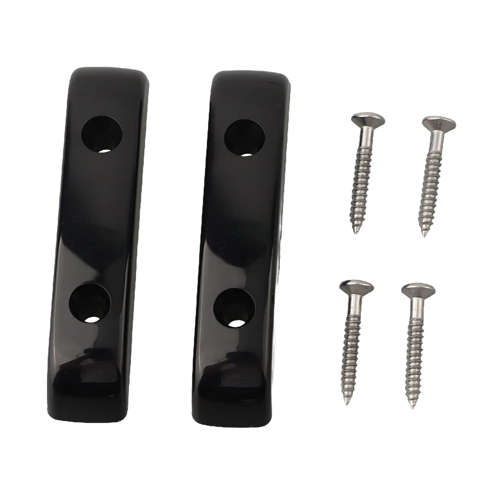 2PCS Black Guitar Thumb Rest Tug Bar Finger Finger Rest Thumbrest Pull For Jazz Bass Guitar Screws Professional Replacement Part