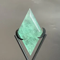 Natural Stone Green Fluorite Rhombus Mineral Crystal Polished Green Transparent Quartz Reiki Healing Gift Room Decoration