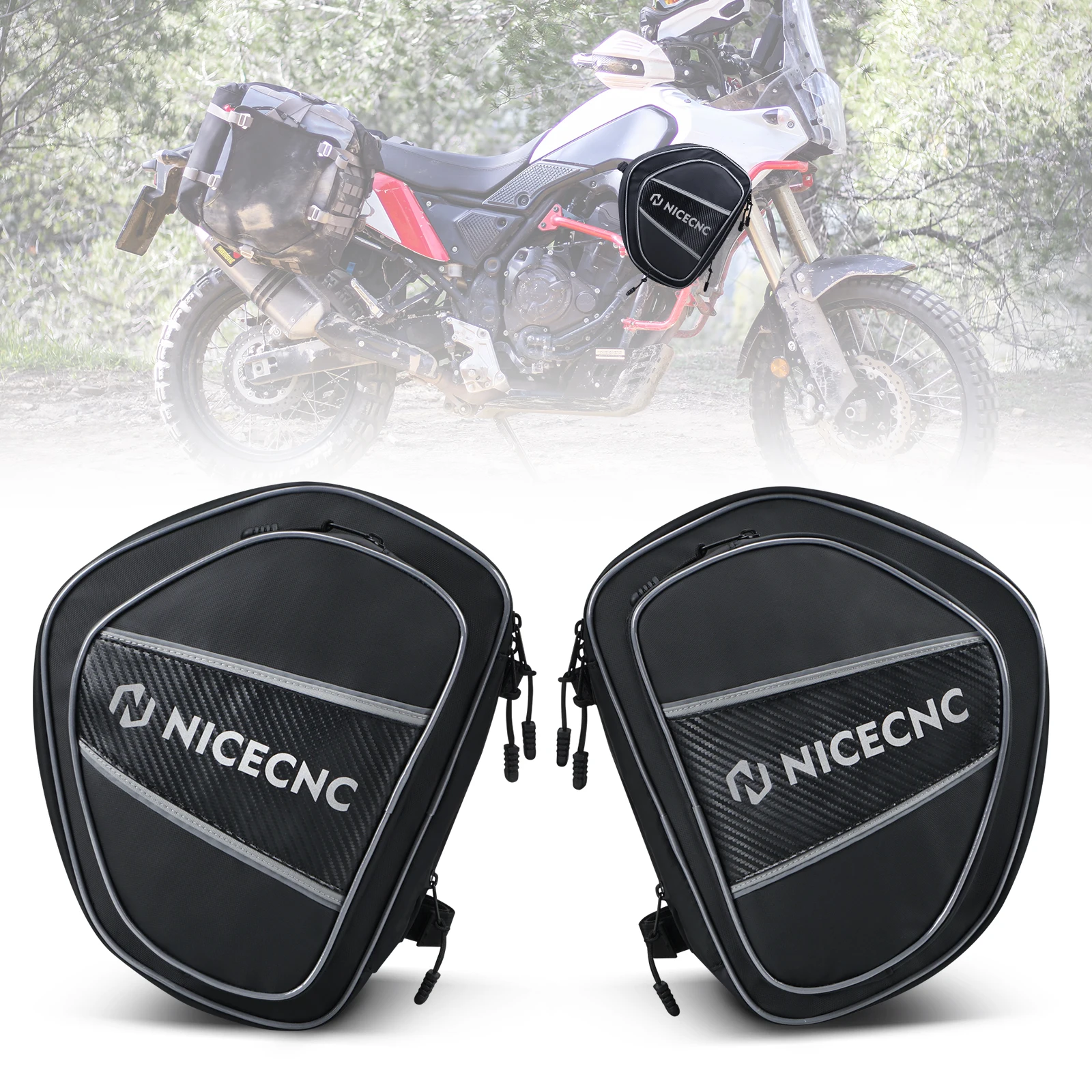 

2 Pcs Crash Bar Motorcycle Saddle Bag For Yamaha Terene 700 2019-2023 Expandable Capacity Motorbike Storage Panniers Saddlebags