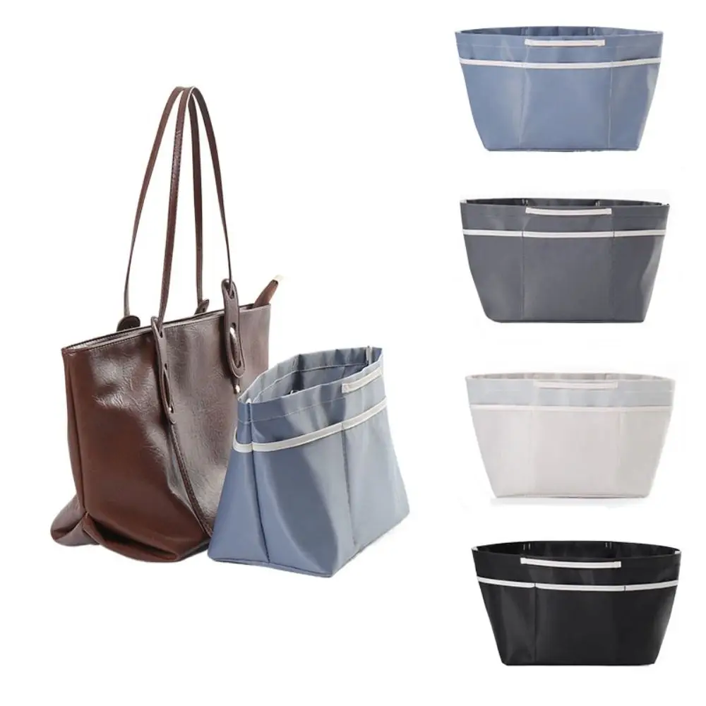 

Portable Nylon Insert Bag Lager Capacity Anti-Collapse Travel Insert Organizer Bag Multi-Pocket Expand Space Tote Liner Bag