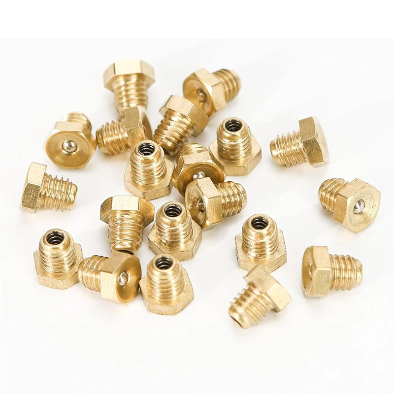 20 قطعة M6x1mm متري ذكر الموضوع فلوش مستقيم الشحوم Zerk الحلمة اكسسوارات ل آلة أداة اكسسوارات تزييت-A27R