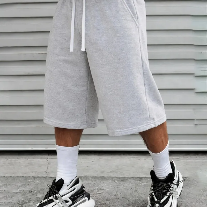 Y2K Retro Style Hip-hop Trend Solid Color Men's Street Style Casual Shorts Summer New Casual Sports Shorts