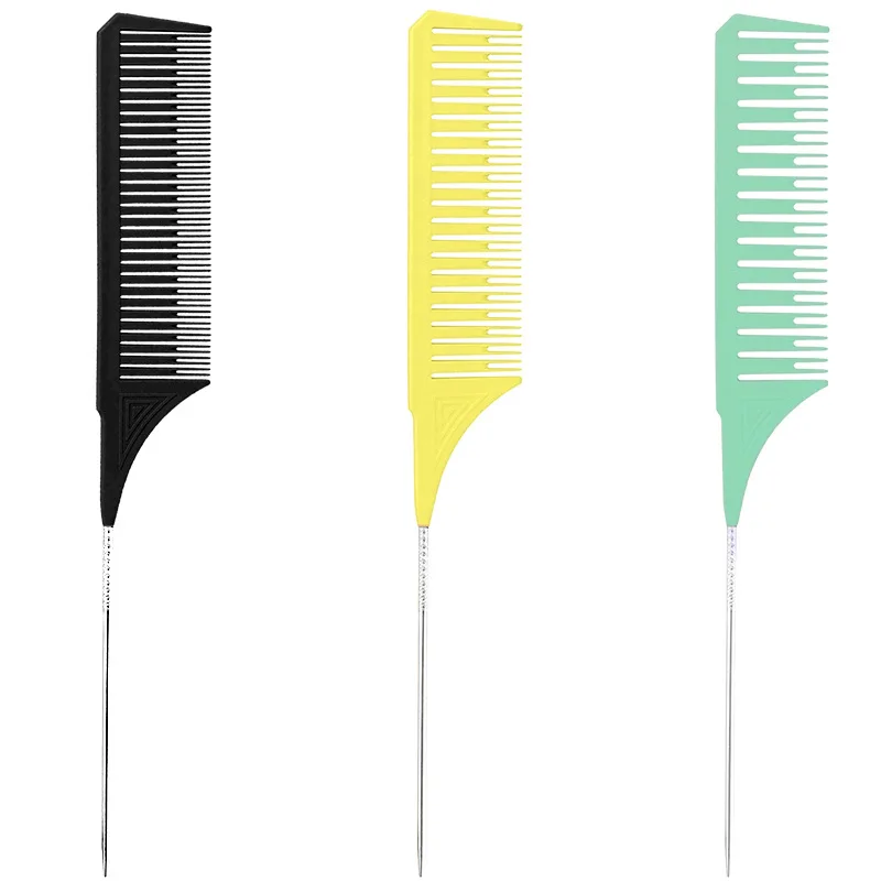 Hairbrush Hair Styling Combs Tailed Comb Set Coloring Dyeing Comb Salon Tool Sectioning Highlighting Weaving Cutting Comb