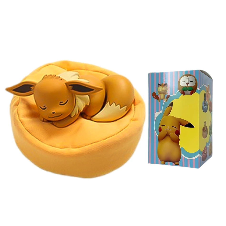 Anime Pokémon Blind Box Modellfigur 1-12 Stück Pikachu Schlaf-Serie Innenraumfigur Schlafende Position Spielzeug Geschenk für Freunde