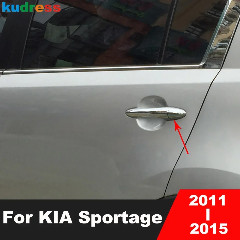 Door Handle Cover Trim For KIA Sportage R 2011 2012 2013 2014 2015 Chrome Car Side Door Handles Protector Covers Accessories