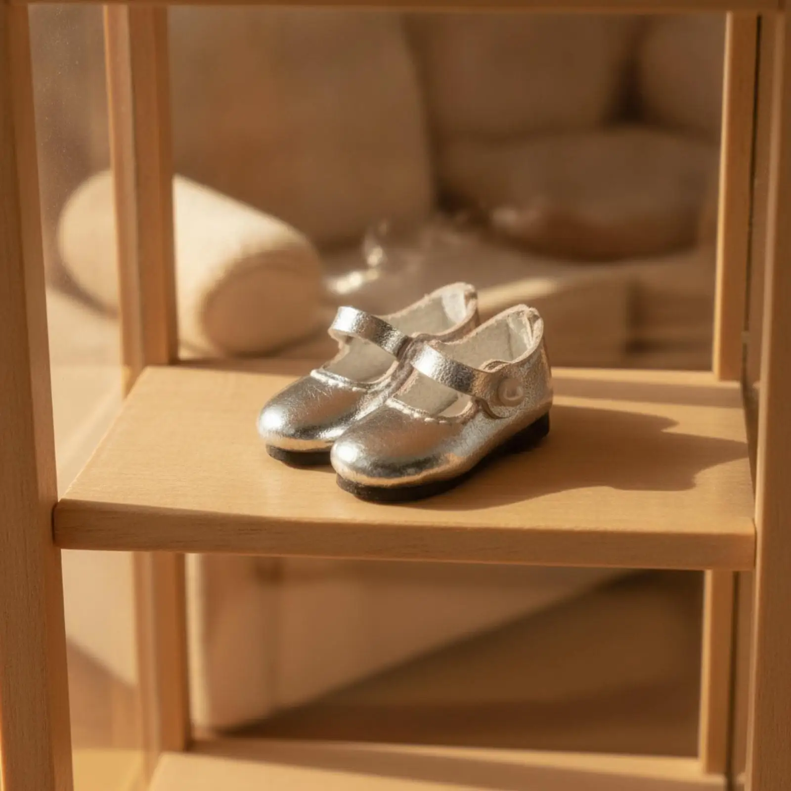 Vintage Style PU Doll Shoes Flat Sole Round Toe for OB24 Blythe Doll Photography Props