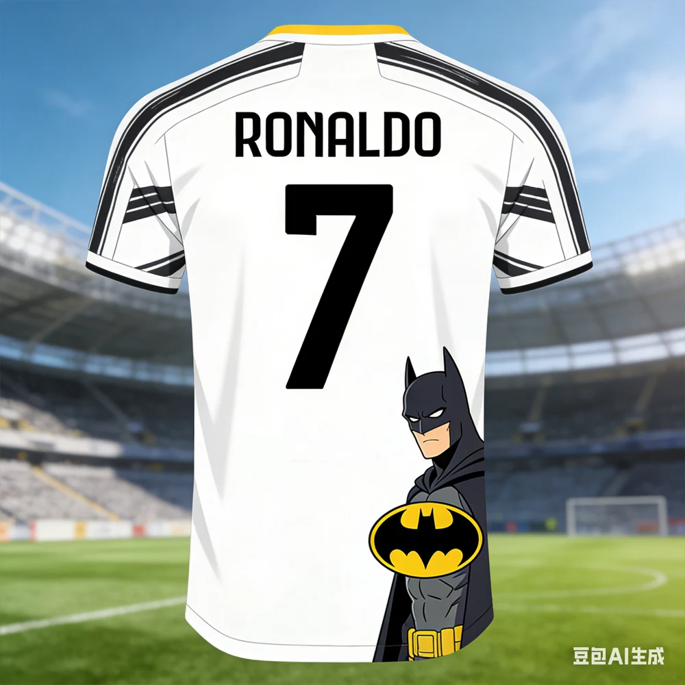 Camiseta Fútbol Ronaldo Superman 2026 IA, Transpirable, Manga Corta ⚽