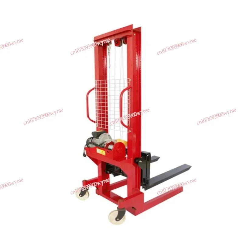 Electric Forklift Manual Hydraulic Lift Mobile 1/2/3ton Small Stacker Lifting Stacker Truck Portable Hydraulic Electric Forklift