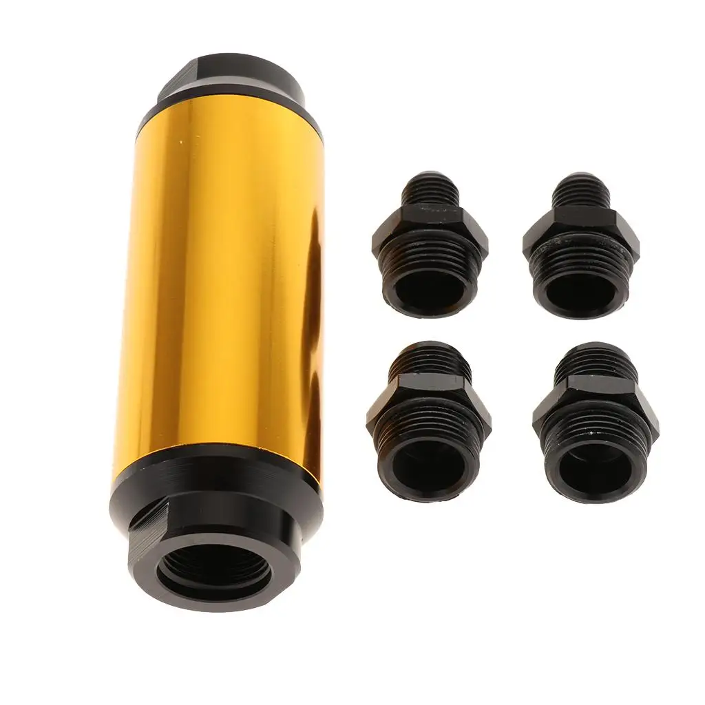 44mm Universal Metal 100 AN6 AN8 High Flow Fuel Inline Petrol Filter for Car Truck