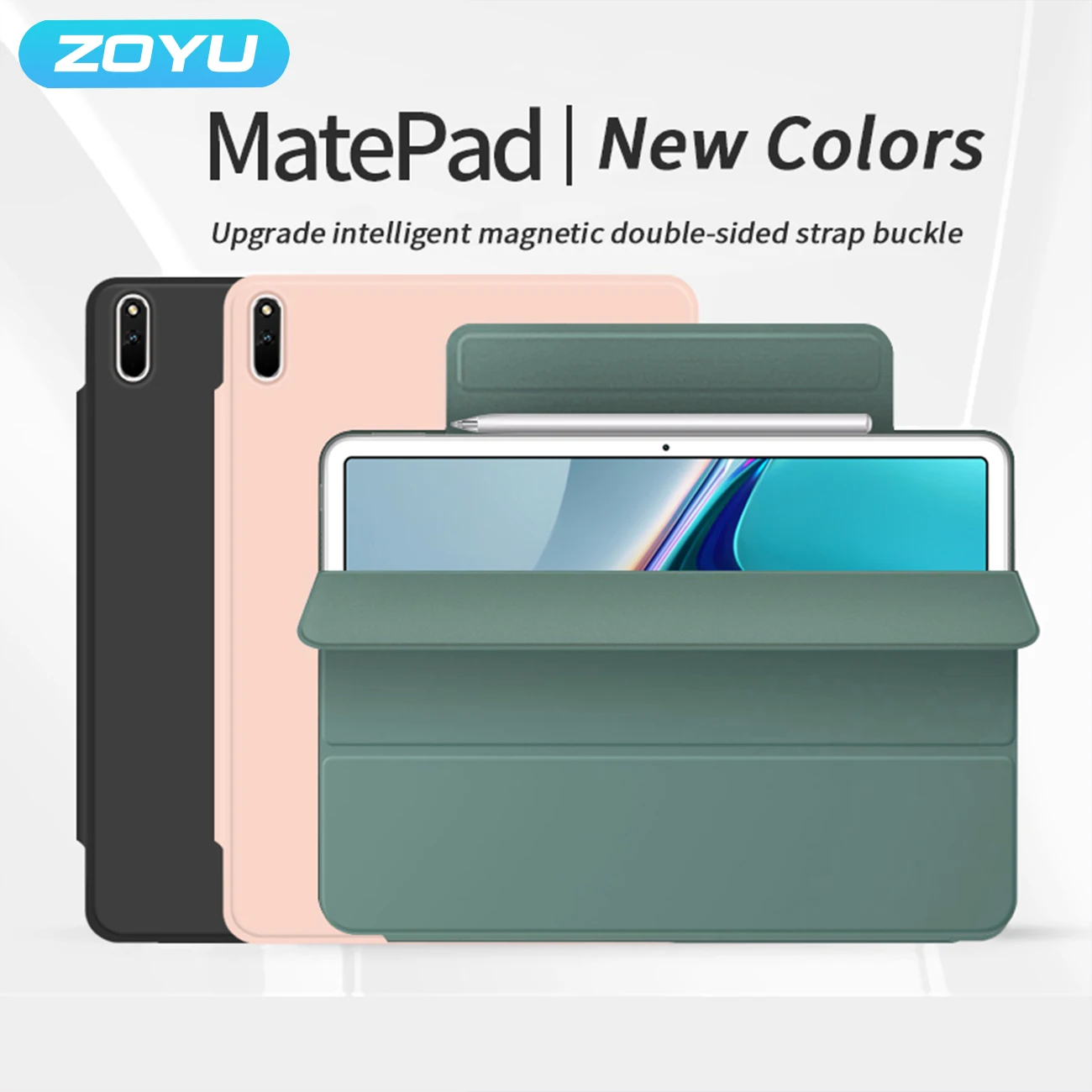 ZOYU For Huawei MatePad 11 Magnetic Smart Flip Leather Case, For Huawei Mate Pad Pro 10 8 inch Magnetic detachable Tablet Cover