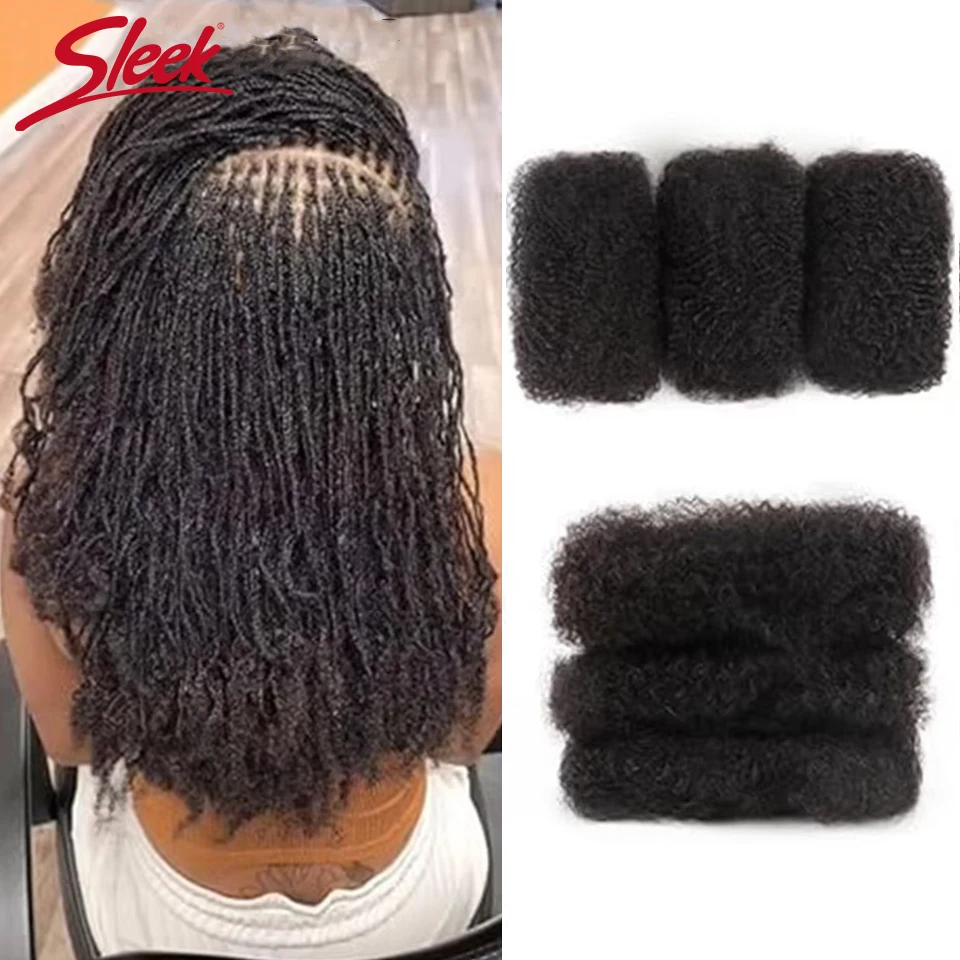 Sleek Remy Bulk Hair For Braiding Twist QVR Peruvian Afro Kinky Curly Bulk Human Hair For Dreadlock Natural Color Braids Hair