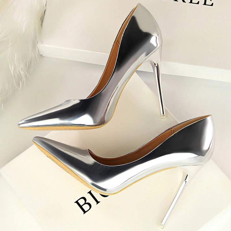 BIGTREE Shoes Classic Pumps Patent Leather Women Pumps Fashion Women Wedding Shoes High Heels Stiletto 10.5 Cm 7.5 Cm Lady Shoes