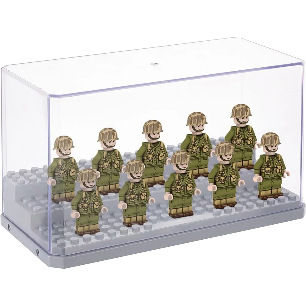 Acrylic Display Case Display Case for Minifigure Action Figures Blocks Removable Display Box for Storage Gifts Dustproof Storage