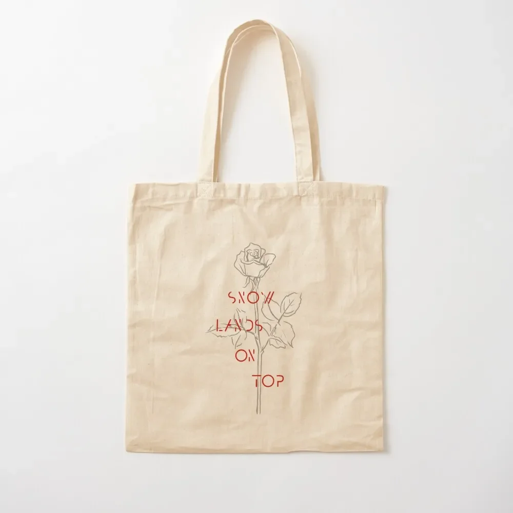 Snow Lands On Top Rose Tote Bag custom bags tote bag woman custom tote bag