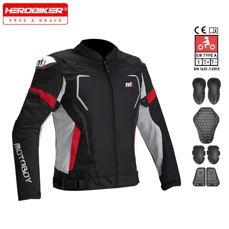 

Motorcycle Jacket Anti Fall Motorbike Jacket Build-in CE Protection Pads Breathable Mesh Racing Jacket Clothing Summer Men Women
