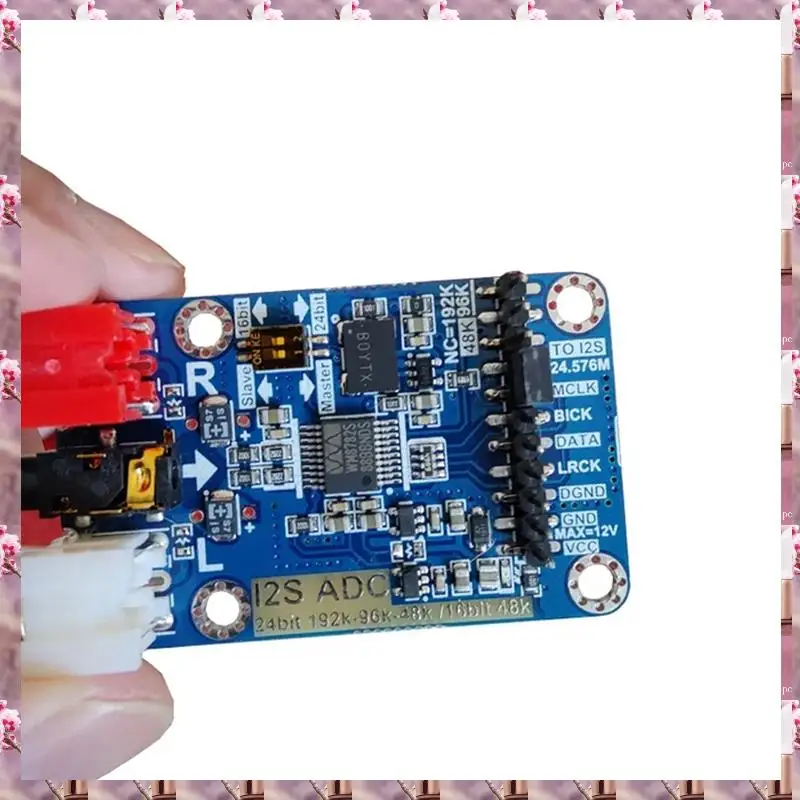 2025 Dlhifi I2S ADC Hifi Audio Acquisition Card Module WM8782S Master Slave Mode Development Board 24BIT 192K 96K 48K Blue 1 PCS
