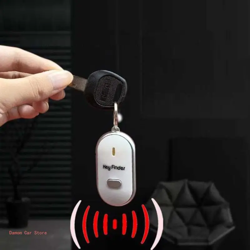 LED Keys Finder Locator Find Lost Chain Keychain Sound Control