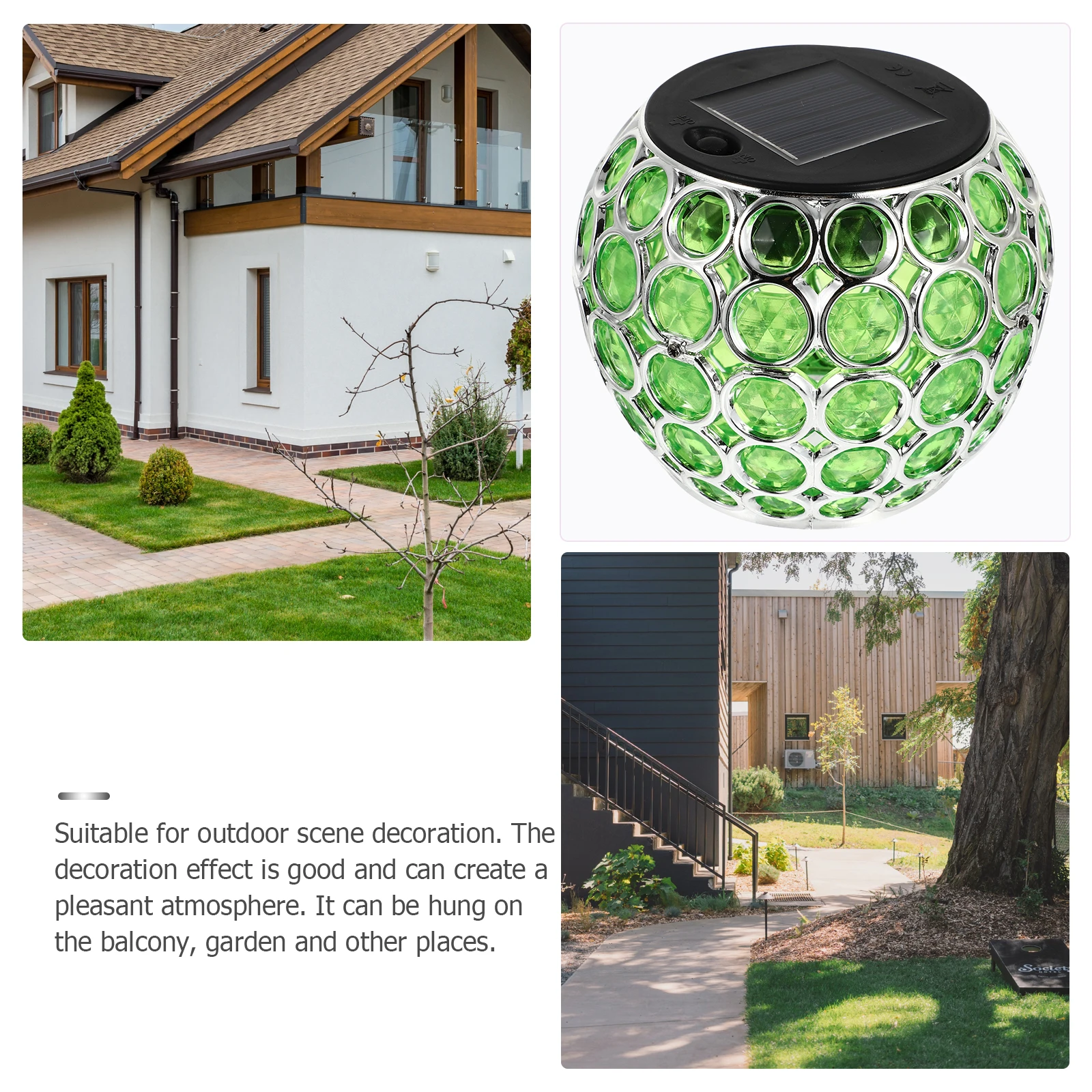 

1pc Outdoor Solar Lamp Decor Waterproof Hanging Lantern Plastic House Garden Yard Ornament Festival Atmosphere Durable Practical