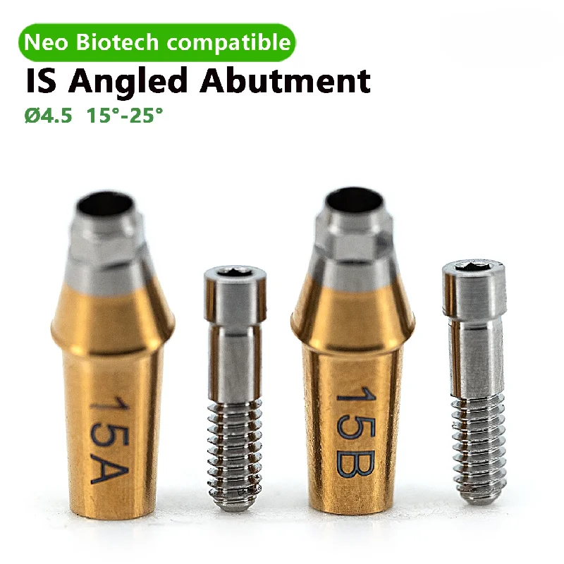 Dental Accessories For Neo Biotech Dental Abutment Angled Straight Hex Connection With Screws Titanium Parts Lab OEM