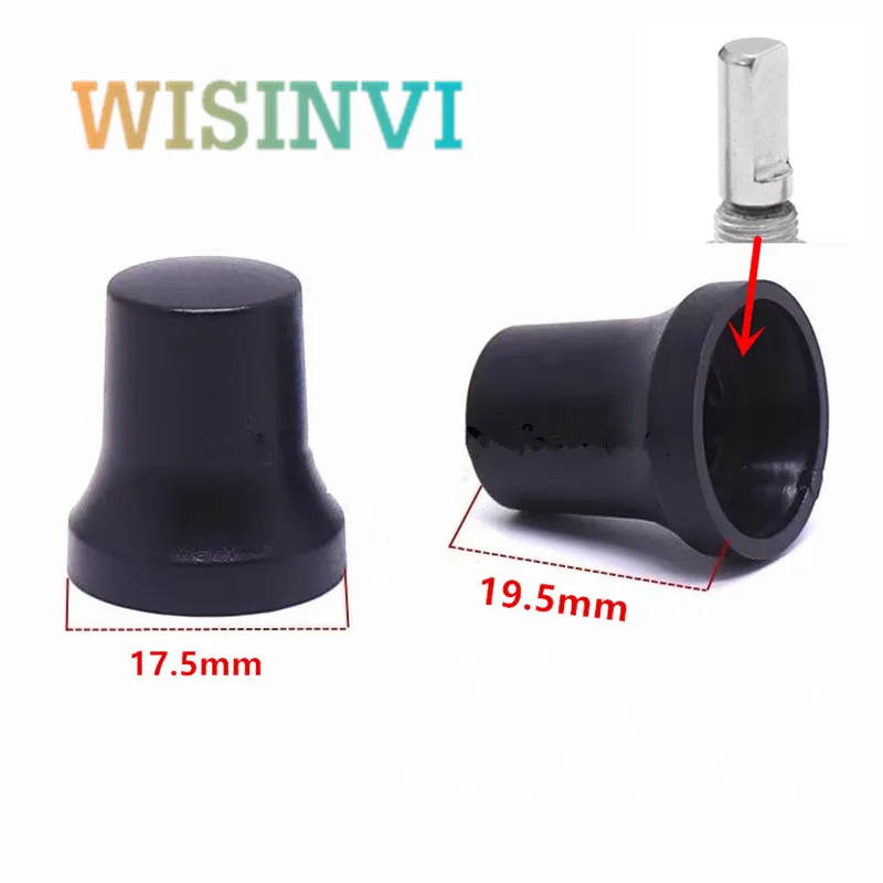 10PCS 17.5*19.5mm Plastic Half Shaft Knob Diameter 17.5mm Height 19.5mm Potentiometer Encoder Knob D-Shaped Inner Hole 6mm