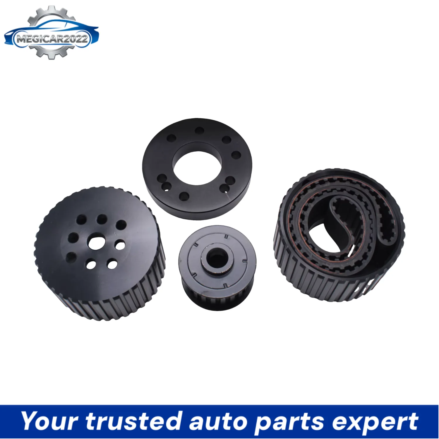 Kit de Polea de Transmisión de Correa de Aluminio Billet Negro para Big Block Mopar BBM 361 383 400 413 426 440