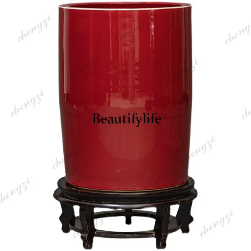 Light luxury living room large vase study calligraphy and painting tube umbrella storage bucket ornament