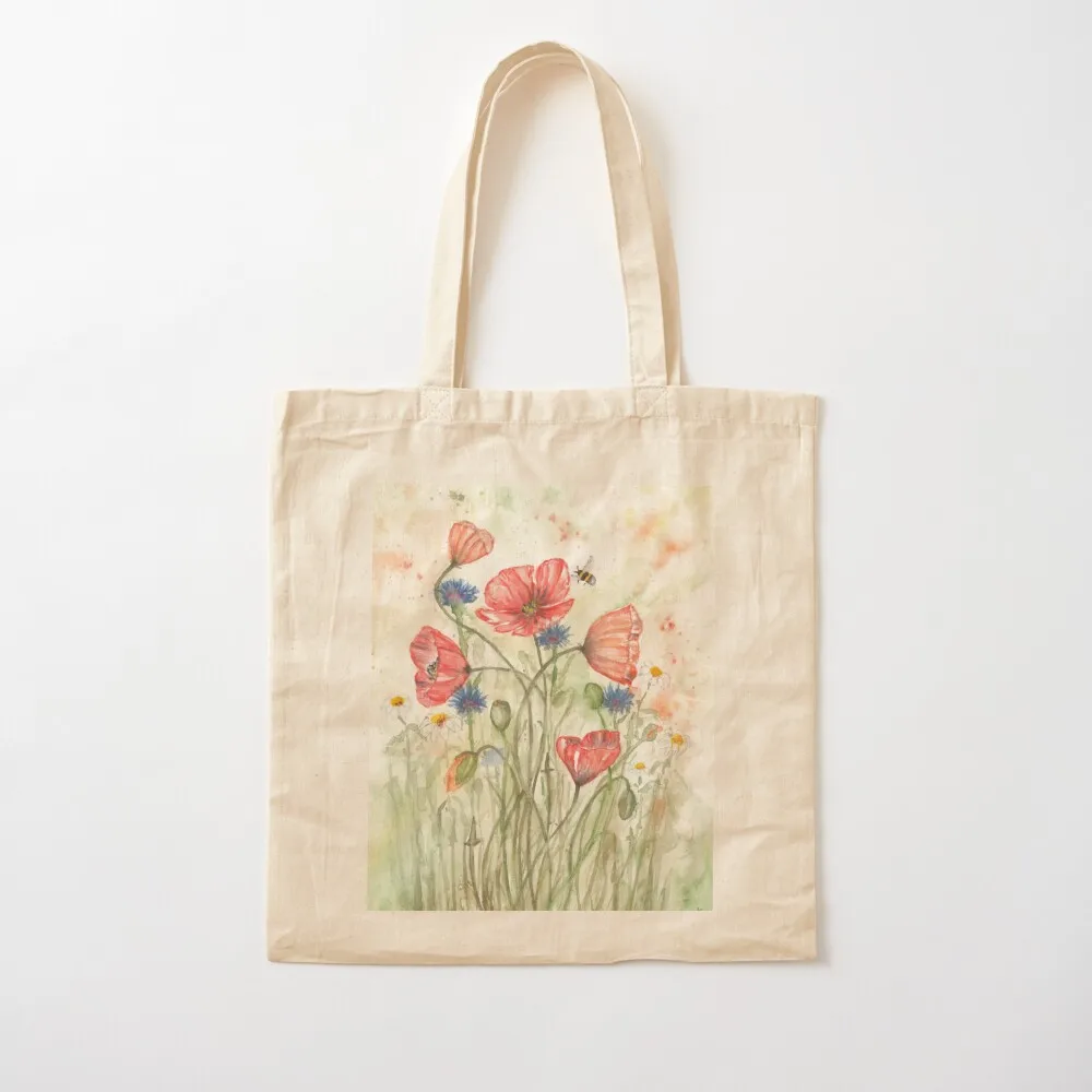 

flower meadow Tote Bag shopping cart bags bag for beach supermarket folding bag Canvas Tote