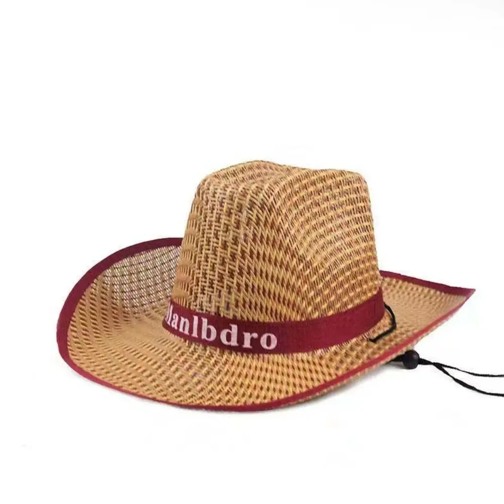 

Casual Visor Cap Men Straw Hat Summer Sunscreen Man Sun Hat Weave Sun Cap Western Cowboy Hat Panama Hat Woman/Female