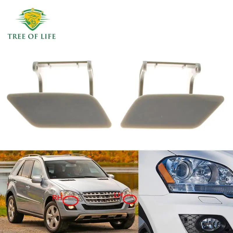 For Mercedes Benz ML Class ML320 ML350 ML550 W164 2008-2011 Front Bumper Right Left Headlight Washer Cover Cap