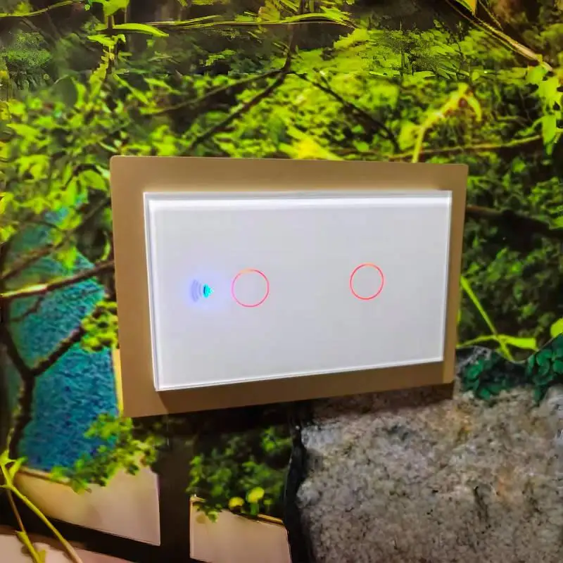 

Tuya Wifi Smart Touch Switch Australian Standard App Control Remote Voice Control Tempered Glass Switch Panel Single Fire Wire
