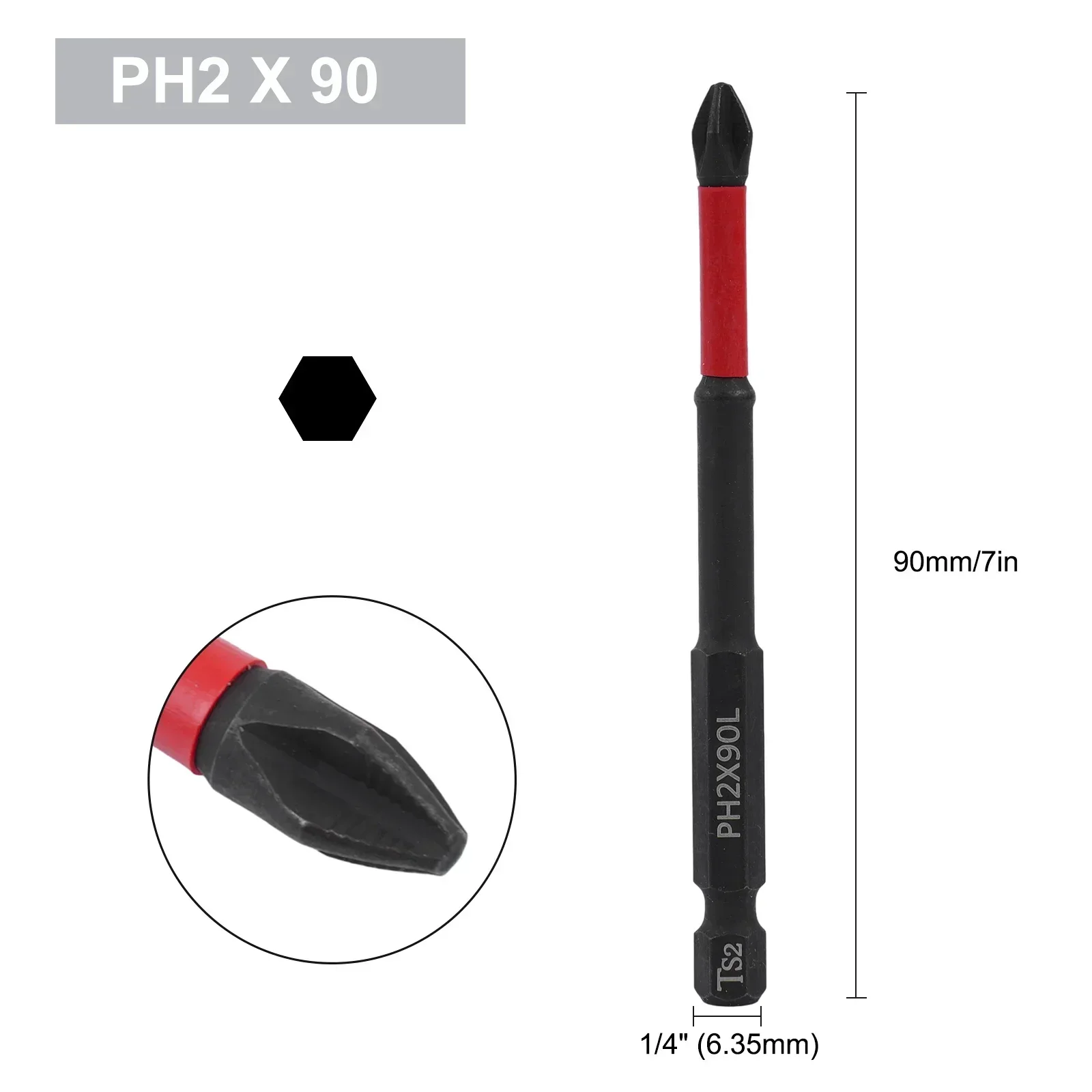 1Pcs PH2 Screwdriver Bit 50-90mm Magnetic Cross Bit Set Phillip Impacts Batch Head Hardness Screwdriver Bit Hand Tools