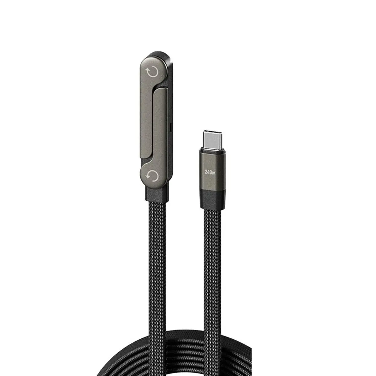 

N82R New-240W Hidden Holder Charger Cable with Stand, Fast Charging Foldable Phone Holder Data Cable for Gaming Office Travel