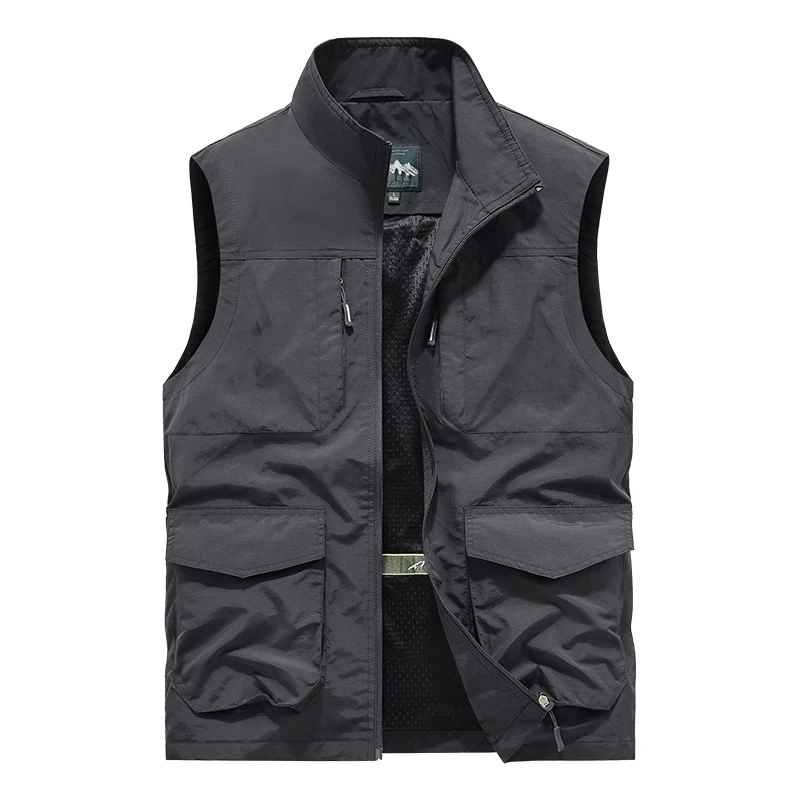 New Spring Summer Vest  Outdoor Leisure Vest Men\'s New Multi-Pocket Breathable Outdoor Sports Coat Design Leisure Vest Men