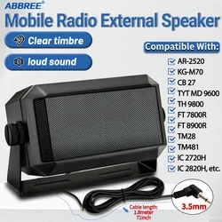 ABBREE Rectangular External Communications Speaker Loud Sound for All 3.5mm Audio Plug CB Radios for AR-2520 KG-M70 Mobile Radio