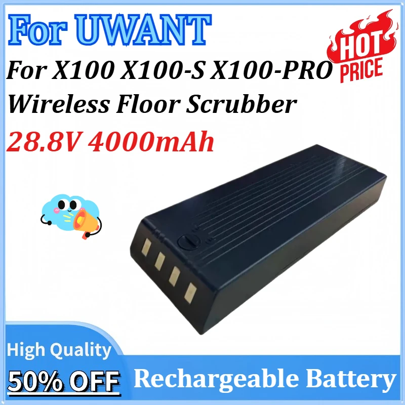 

Новый аккумулятор 28,8 В, 4000 мАч для беспроводного скруббера для пола UWANT X100 X100-S X100-PRO