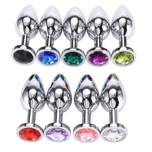 Anal Plug Tahan Air Stainless Steel Sentuhan Halus Anal Buttplug Mainan Seks Produk Seks Pria / Wanita / Gay Mainan Seks butt dilator 8 steker pantat baja tahan karat penjualan terbaik xl - №
